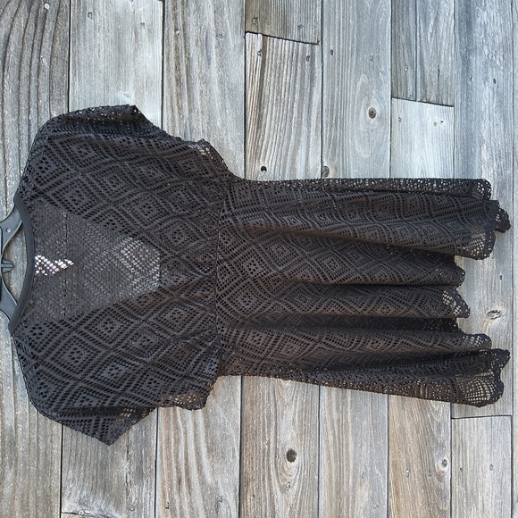 OP Black Swimsuit Cover Up Girls Size 7-9 - Picture 6 of 7